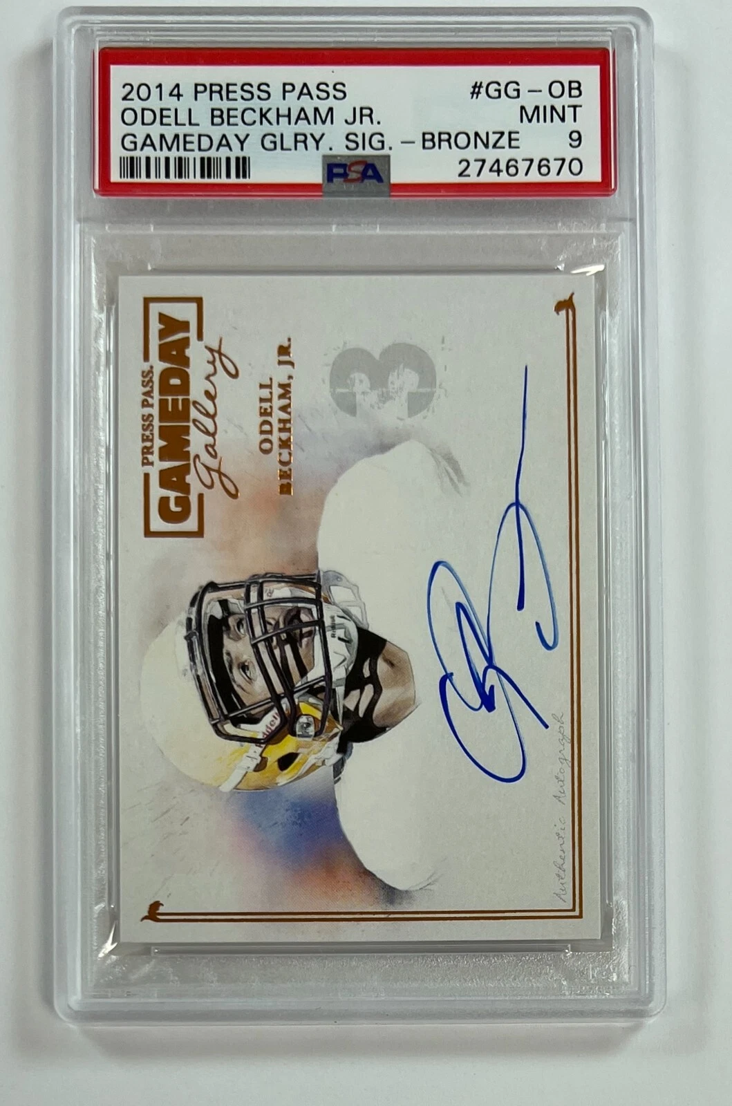 Odell Beckham Jr. Press Pass Gameday Gallery Signatures #GGOB Bronze