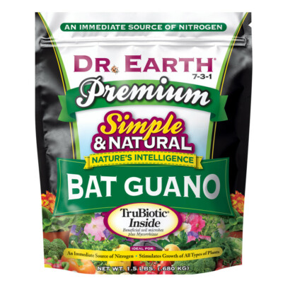 DR. EARTH PREMIUM BAT GUANO 7-3-1, 1.5LB