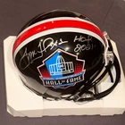 TOM FLORES Signed HALL OF FAME VSR4 Mini-helmet Beckett (BAS) & HOF Insc