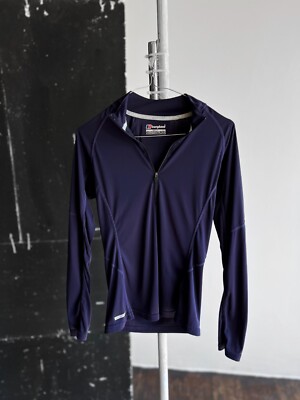Berghaus Argentium 1/2 Zip Womens Blue Long Sleeve Active Top Shirt Size - 10 S