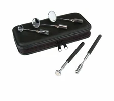 Evercraft LED Lighted Pick Up Tool & Mirror Set - Workshop 5pc Set In Carry Case