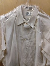 Formal Ivory Laydown Collar Shirt 1/4 inch pleat - 77712