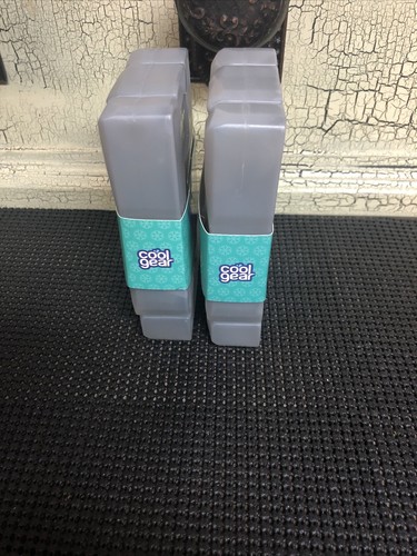 New!!! COOL GEAR Freezer Gel Grey Gray Ice Block Lot of 2 - Picture 2 of 6