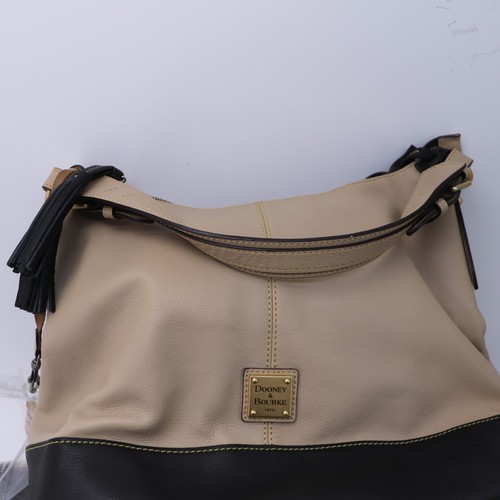NEW Dooney & Bourke XL Sophie Hobo Bag Mud & Black Handbag & Wallet - Picture 7 of 16