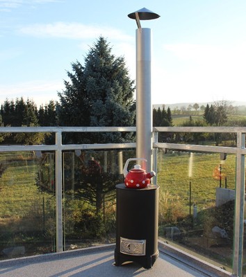 Outdoor Garten-Kaminofen Ofen Terrassenkamin „Mustafa ECO“- Holz*Kohle