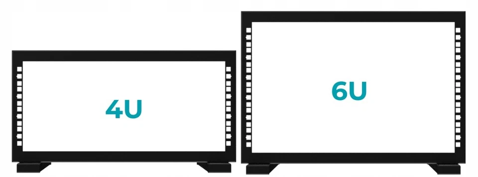 19" 2U 3U 4U 6U Rack Mount Desktop Stand Open Front Table Rack Frame Stand - Image 3 of 4