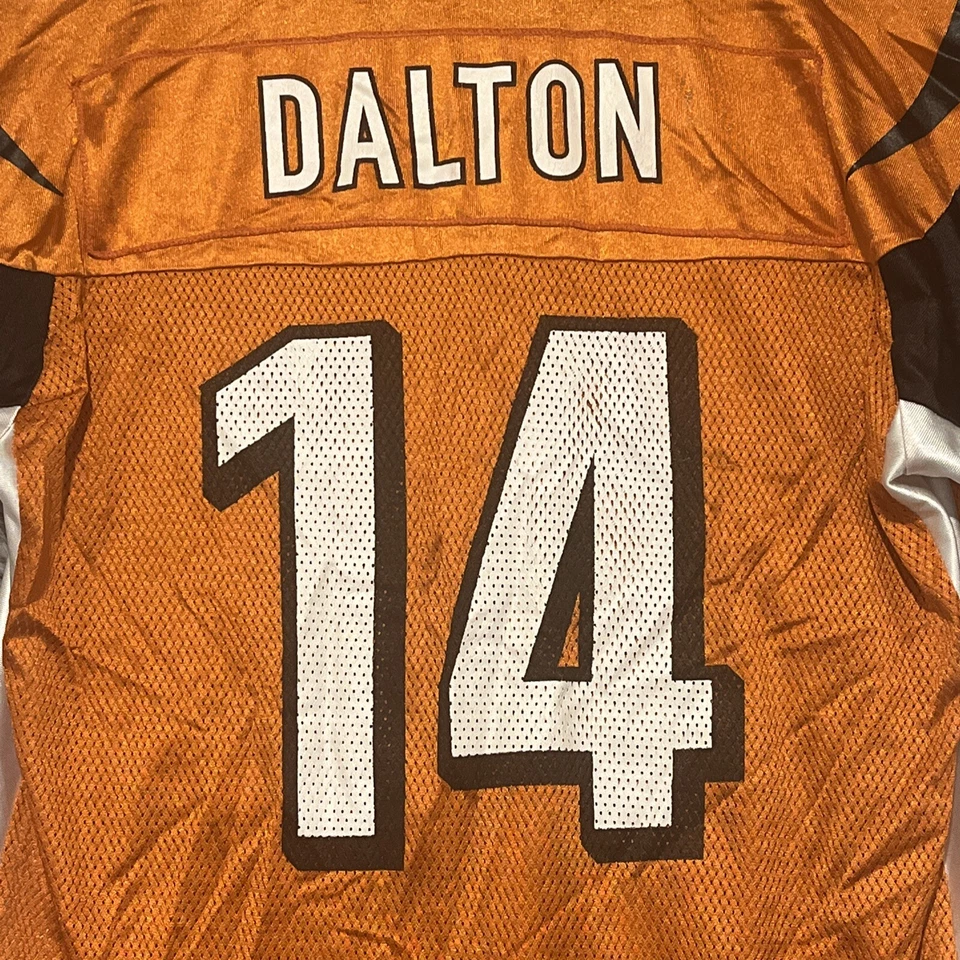 Camiseta deportiva grande de los Cincinnati Bengals Dalton para hombre Reebok naranja Foto 3 de 4