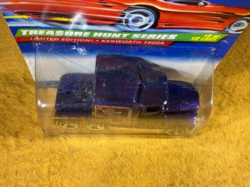 H10-15 HOT WHEELS TREASURE HUNT - KENWORTH T600A - 1998 - #751 - PURPLE - NIB - Picture 4 of 10