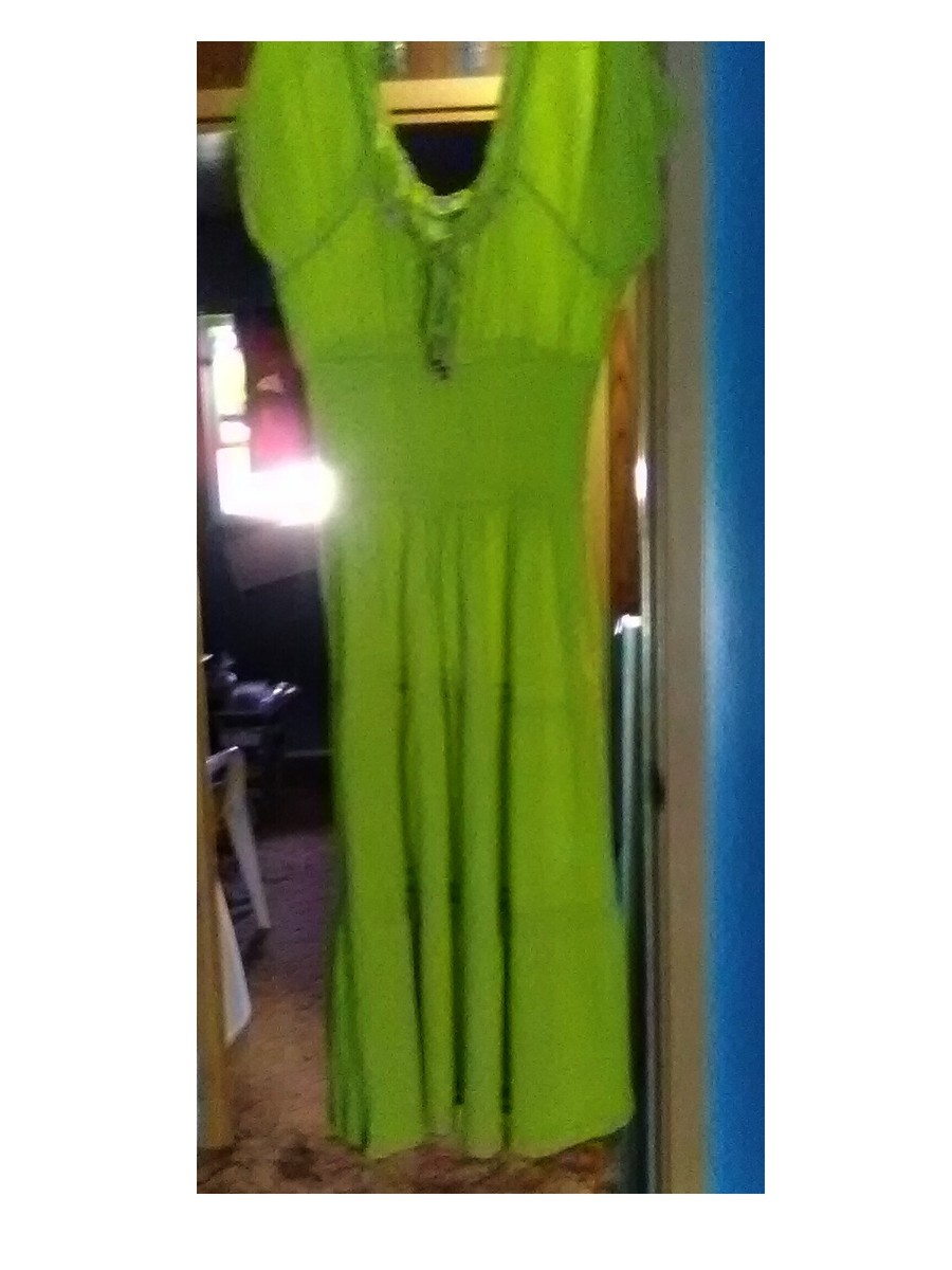 lew magram lime green peasant boho gypsy maxi dress large | eBay lew magram lime green peasant boho gypsy maxi dress large | eBay