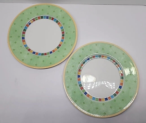 2er Set Villeroy & Boch Twist-Alea Verde Salatteller 8 5/8" grünes Mosaik - Bild 1 von 13