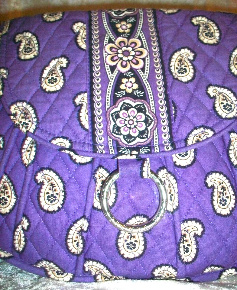 Bolso Bandolera Cartera Vera Bradley Simply Violeta Púrpura Paisley Montura Foto 4 de 4
