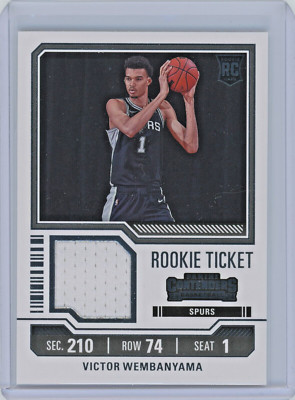 2023-24 Panini Contenders Basketball Victor Wembanyama Patch Rookie #RTS-WEM