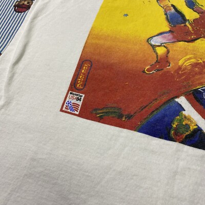 Vintage Salem Sportswear 1994 World Cup Peter Max Graphic T shirt 