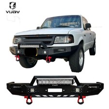 Mst New Steel Front Bumper Wwinch Plateled Lights For 1993-1997 Ford Ranger
