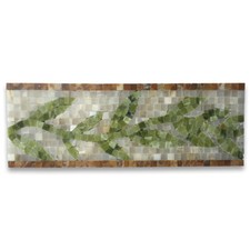 B0055P Marble Mosaic Border Listello Tile Emerald Onyx 4.7x13.4 Polished