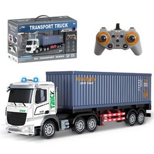 RC LKW Spielzeug, 1:12 Ferngesteuerter Truck mit Lichtern und Musik