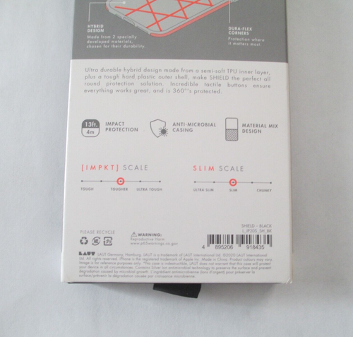 Laut- Shield- Phone Case For Iphone 12 Mini- Black - Picture 4 of 9
