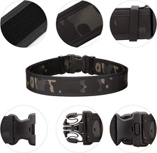 Cintura Tattica Boneke Nera - Nylon 1000D, Fibbia Sgancio Rapido, Per Lavoro E Outdoor - Foto 10