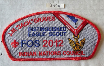 FOS 2012 - DISTINGUISHED EAGLE SCOUT AWARD ''JACK GRAVES'' - INC TULSA OKLAHOMA