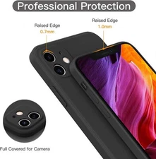 For iPhone 16 15 14 13 12 11 Pro Max XS X 8 7 SE Silicone Case Camera Lens Cover