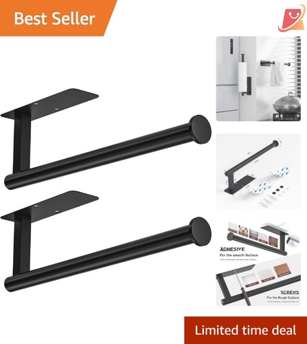 Under Cabinet Paper Towel Holder Stainless Steel 2 Pack Wall Mount Space Saver