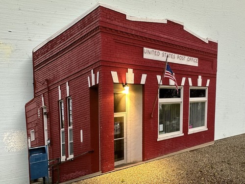 G Scale Scratch Built "POST OFFICE” Building Flat w/LED Pico lgb - Picture 2 of 8