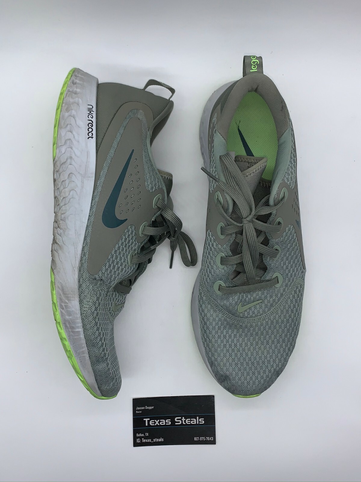 nike legend react mica green