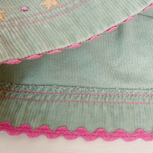 Mezzo Piano Skirt Green Frill Star Heart Pocket Cotton Kids Approx. H 110cm JP - Picture 5 of 24