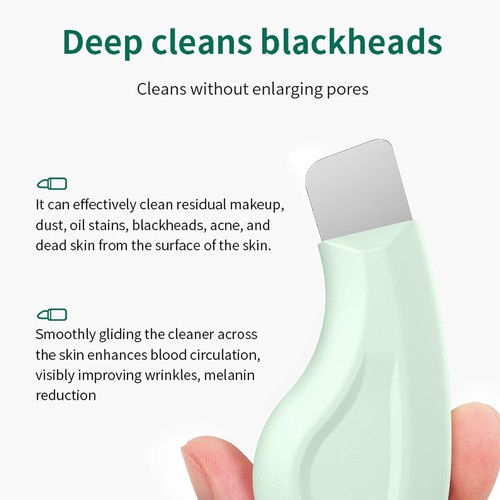 Silicone Nose Blackhead Remover/Face Spatula for Deep Cleaning Black Green - Picture 5 of 7