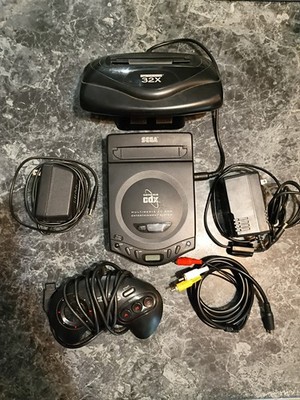 Sega Genesis CDX, 32X Attachment and Original Power Cables