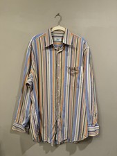 Brioni Colorful Stripe Men s Button Up Shirt Size Large