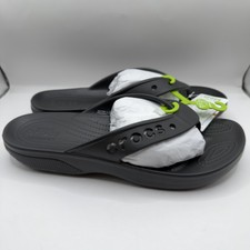 Crocs Adult Men  s Baya II Flip Flop Sandals Black US Mens Size 12 NEW