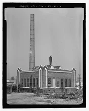 1. VIEW NORTHWEST, SOUTH AND EAST SIDES AND CHIMNEY. - R. K. LeBlond Machine
