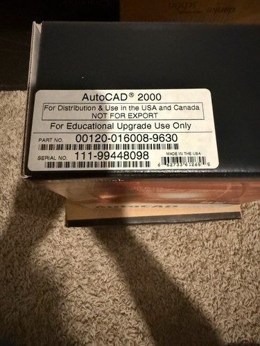 AutoCAD 2000 avec 2 CD, manuel, installation, série # et clé CD SCELLÉ NEUF ! - Photo 8/10