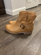 Frye Leather Ankle Boots, Tan, Women’s Size 8.5