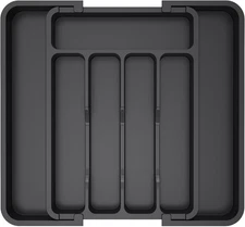 Silverware Drawer Organizer, Expandable Utensil Tray for Kitchen, BPA Free Flatw