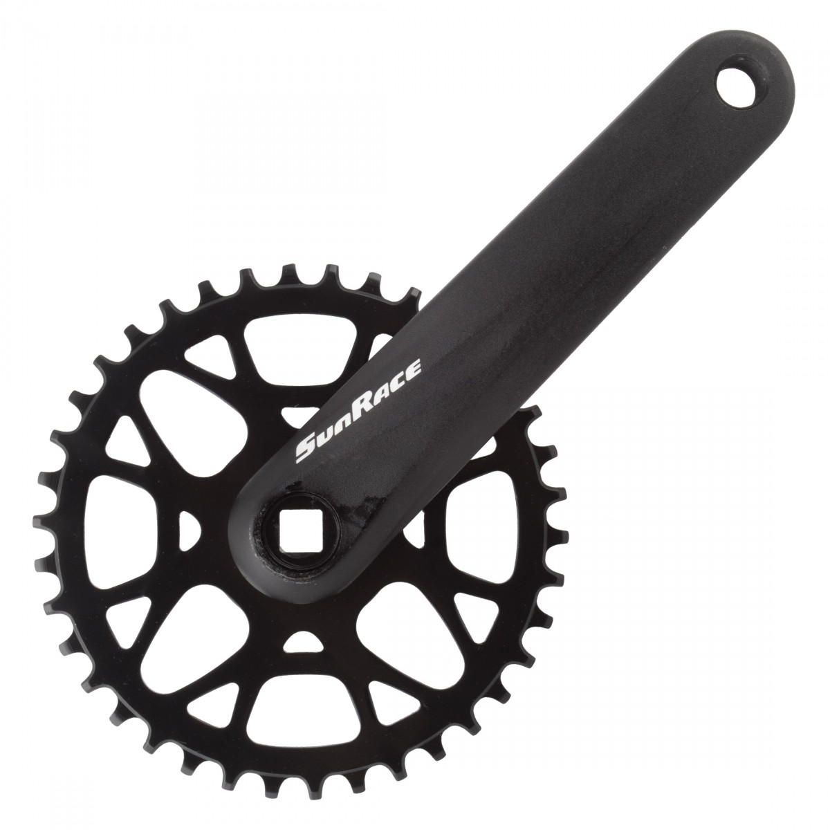 SunRace FC-M408 Crankset 1x9/10 Speed 175mm No Chainring BLK