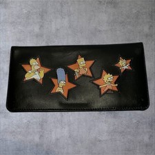 Rare The Simpsons Checkbook Holder Unisex Black Excellent 2002 Vintage