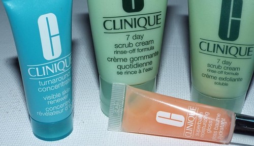 6 New Clinique Travel Size Skincare Airline Approved Scrub Cream Repair Serum + - Picture 2 of 5