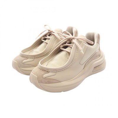 PRADA System platform sneakers shoes leather Fabric Beige Used mens #9