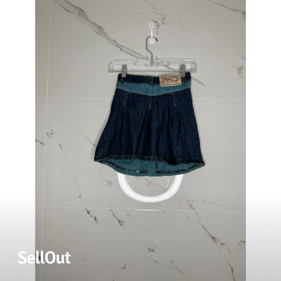 Falda vaquera vintage Oilily para niñas talla 8 bordada línea A informal Foto 4 de 4