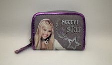 Hannah Montana Disney Purple Secret Star Zip Around Wallet Coin Purse