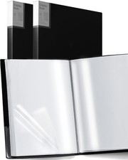 Premium Art Portfolio 3 Packs 11"x17" Presentation Book - 11"x17", Black