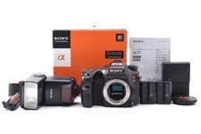 Sony 77 SLT-A77V Camera Body with HVL-F42AM Flash Tested Excellent Condition