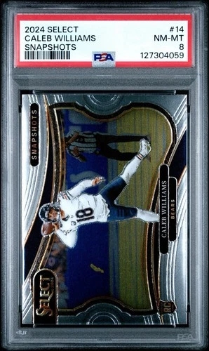 2024 Panini Select Caleb Williams Snapshots PSA 8 RC