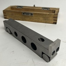 5" Precision Machinist Sine Bar 5 x 15/16 x 1-1/4" Hardened Steel with Wood Case
