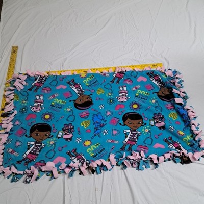 Handmade Dbl Fleece Tie Blanket Baby,  Crib, Stroller, Car Seat