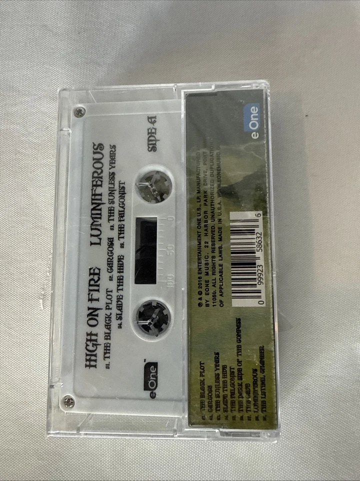 HIGH ON FIRE LUMINIFEROUS CASSETTE TAPE NEW SEALED WHITE TAPE - Image 3 of 4