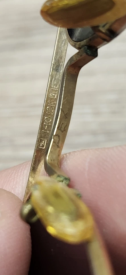 Vintage American Optical 1-10 Gold Filled 12K GF Aviator Sunglasses Pilot 5 1/2 - Image 4 of 4