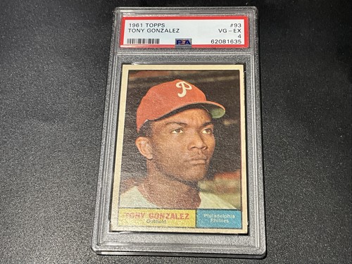 1961 TOPPS #93 TONY GONZALEZ PSA 4
